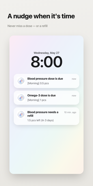 Dose reminder notification